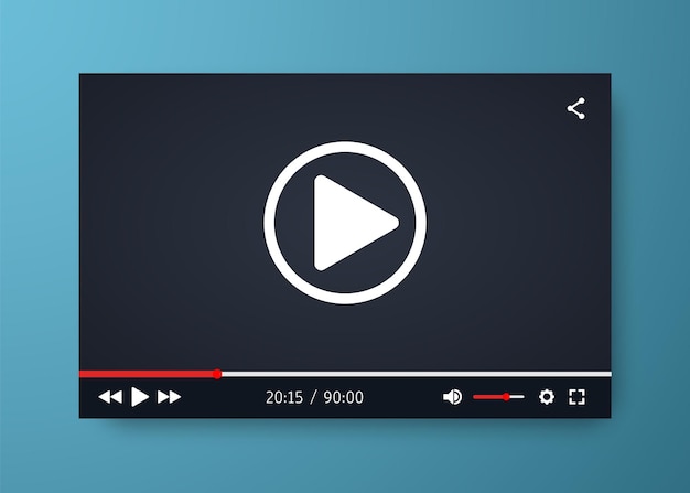 Video player template for web or mobile apps.