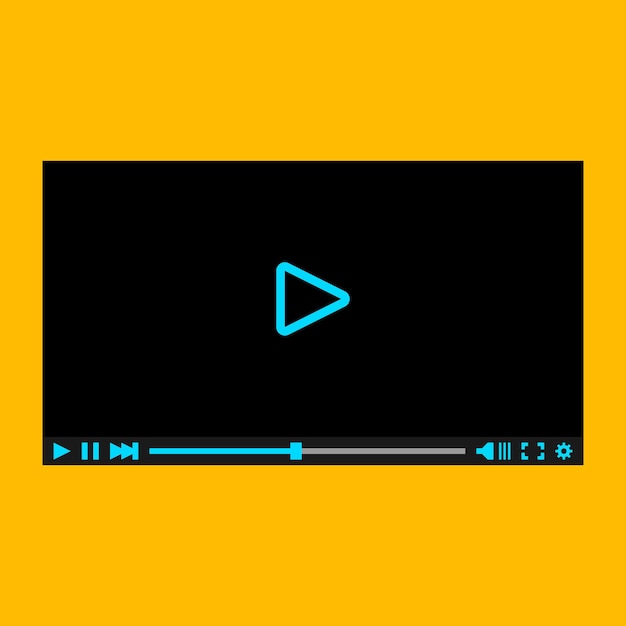 Video player for web, vector illustration, eps10.