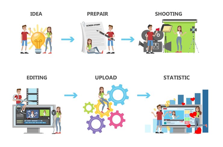 Vector video production steps