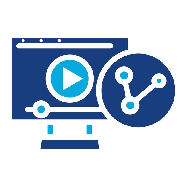 Video Sharing Line Illustration