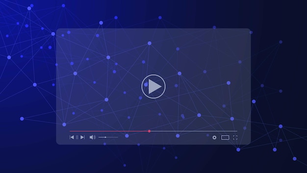 Потоковое видео онлайн с подключением точек и линий для фона концепции интернет-технологий