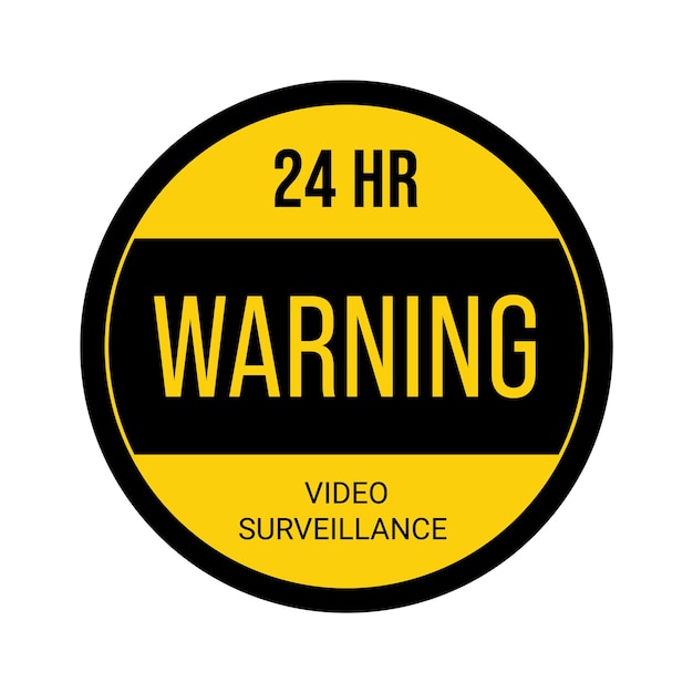 Video surveillance round flat sticker