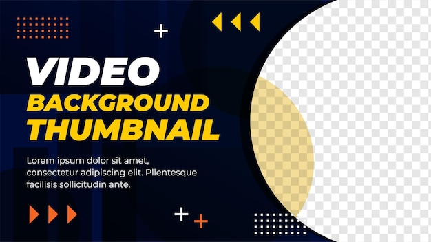 Vector video thumbnail design template