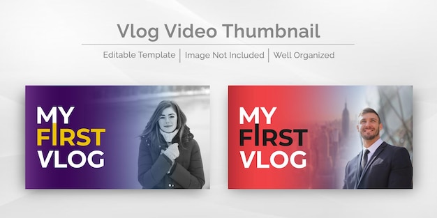 Vector video thumbnail design and web banner cover template