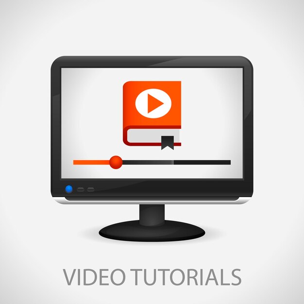 Video tutorial vector illustration. Element template for design.