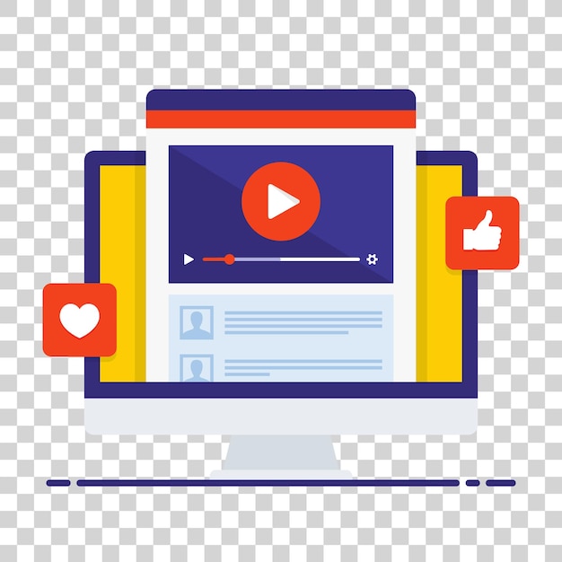 Video tutorials vector icon concept