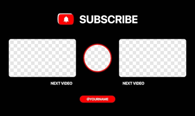 Next Video Youtube Clean Vector Wireframe For Your Vlog Next Episode Put Your Video Under Background Vector illustration