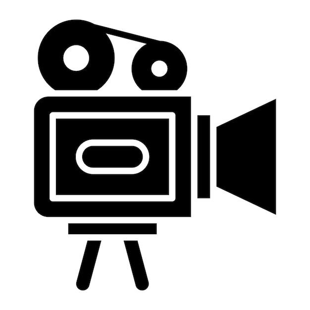 Videocamera Glyph effen zwarte afbeelding