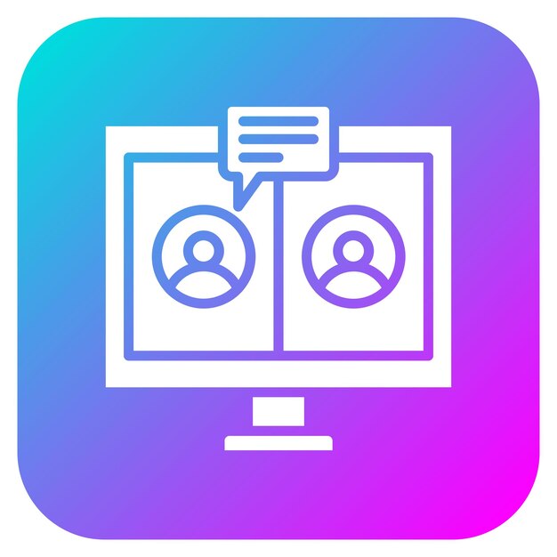 Videoconferentie vector icoon Kan worden gebruikt voor onderwijs iconen