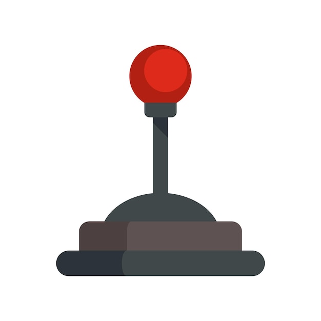 Videogame joystick pictogram Vlakke afbeelding van videogame joystick vector pictogram geïsoleerd op een witte achtergrond