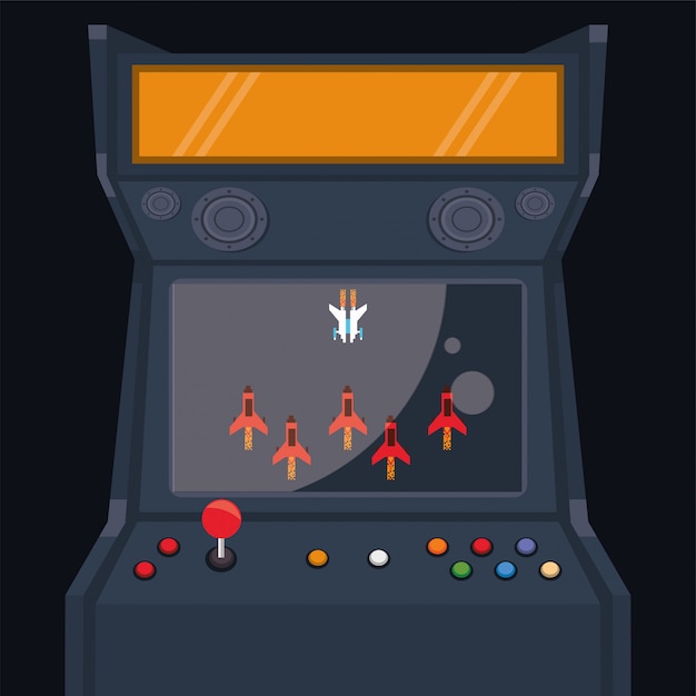 Videogame korrelig retro machine-pictogram