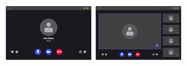 Videoproepscherm sjabloon Online bijeenkomst