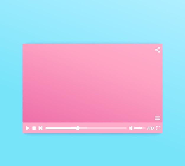 Videospeler vectorinterface, ui-ontwerp