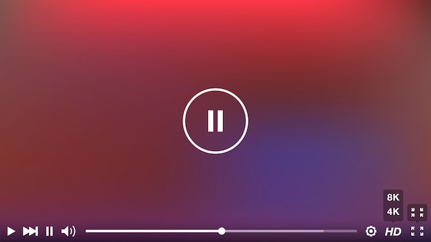 Videospelervenster met Menu en Knoppenpaneelvector