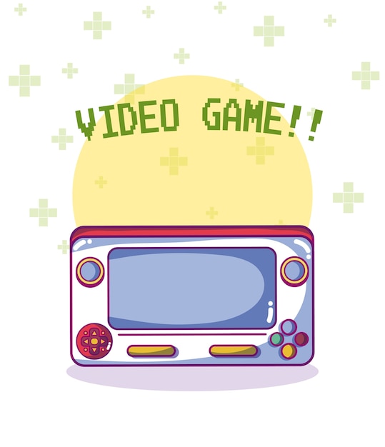 Videoteam van de videogame retro console vector grafische