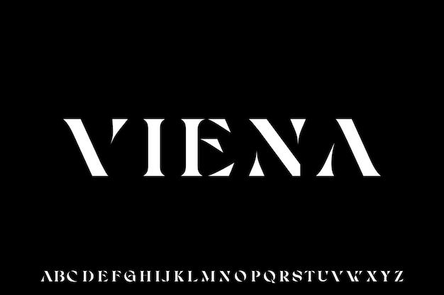 Vector viena. the luxury and elegant font glamour style