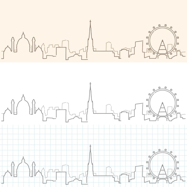 Вена рисованной Skyline