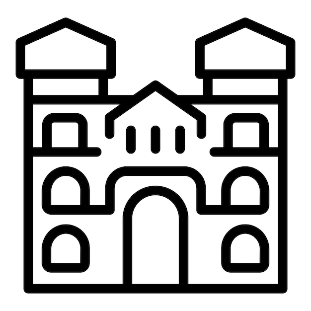 Vienna metropolis icon outline vector Belvedere palace heritage