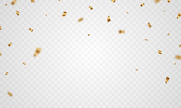 Vier achtergrond met luxe gouden confetti