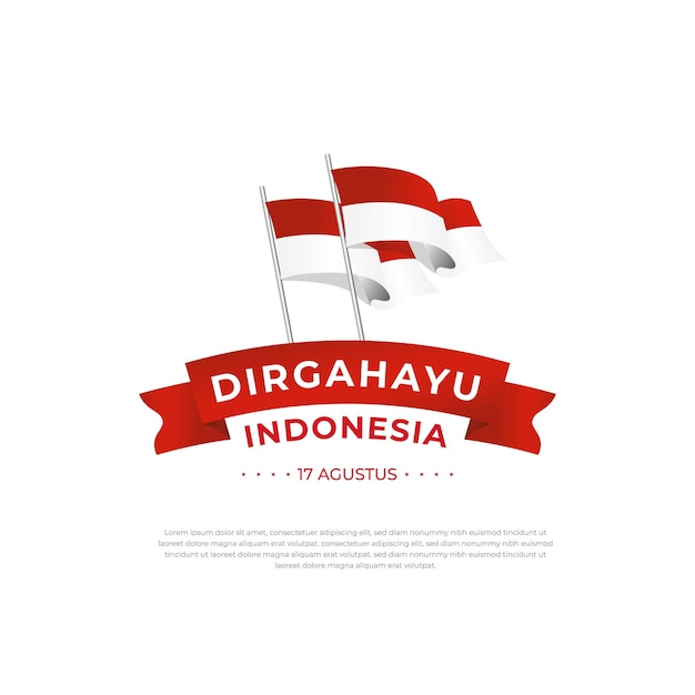 Vier de 78ste onafhankelijkheidsdag van Indonesië of dirgahayu kemerdekaan Indonesië
