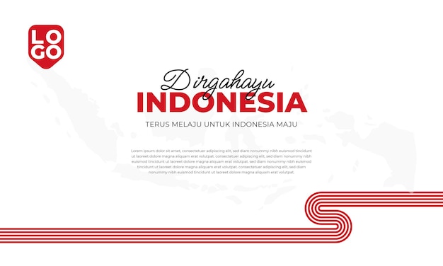 Vier de 78ste onafhankelijkheidsdag van Indonesië of dirgahayu kemerdekaan Indonesië