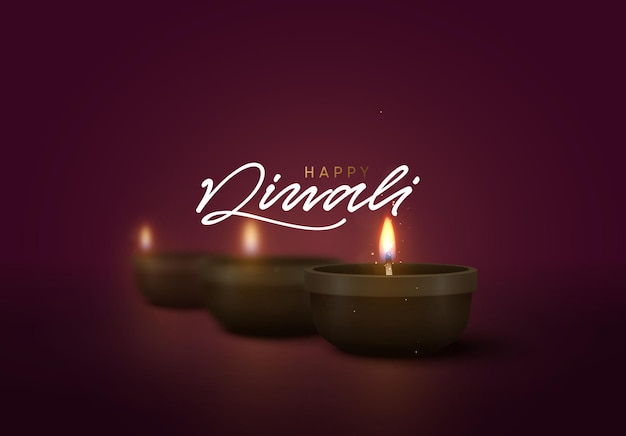 Vier het diwali-lichtfestival. vakantie achtergrond hindoe diwali of deepavali.