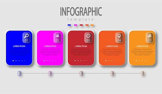 Vier stappen zakelijke infographic sjabloon