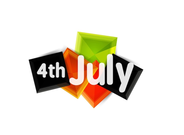 Vierde juli geometrische banner