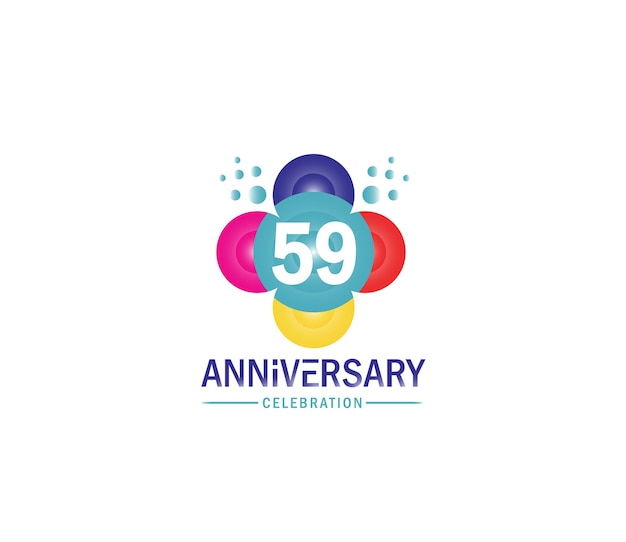 Viering van feesten Dagen Uitnodigingen voor het 59e verjaardag Feesten van bedrijven