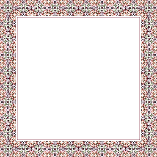 Vector vierkant frame met een patroon van arabische stijl.