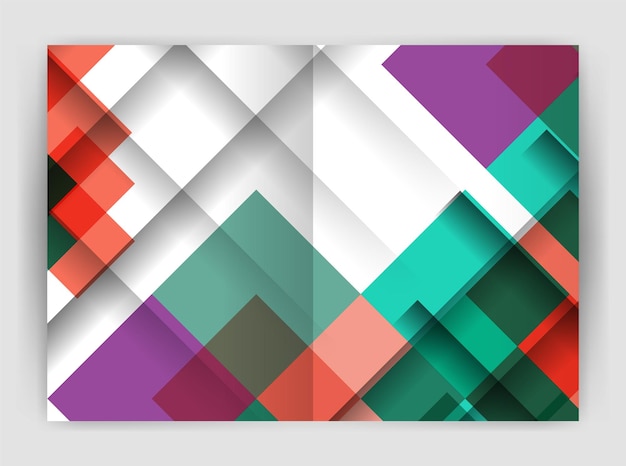 Vierkant ontwerp zakelijke flyer of jaarverslag voorbladsjabloon Vector zakelijke abstracte achtergrond