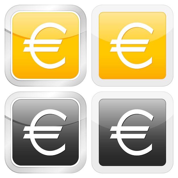 Vector vierkant pictogram euro