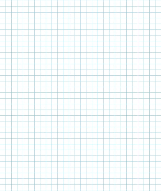 Vierkant raster blad blanco notebook gekwadrateerde papier vector bladachtergrond