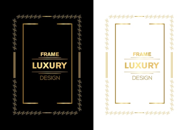 vierkant Vintage gouden vector frame ontwerp