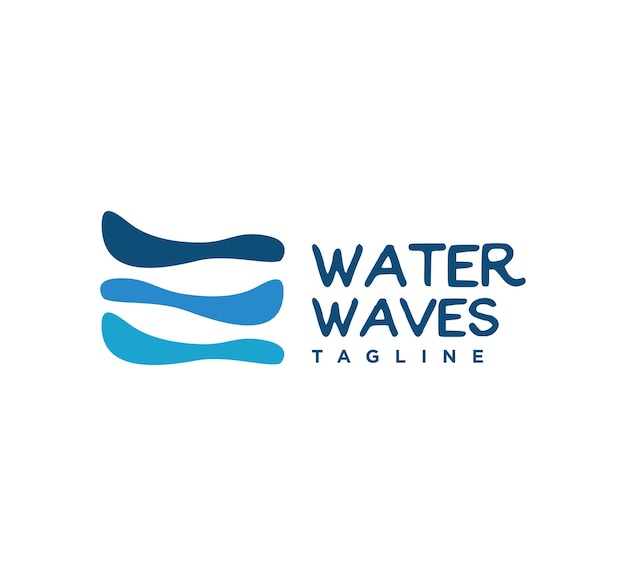 Vierkant water zee oceaan logo ontwerp inspiratie