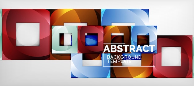 Vierkante achtergrond abstracte vierkanten op grijs zakelijk of techno sjabloon