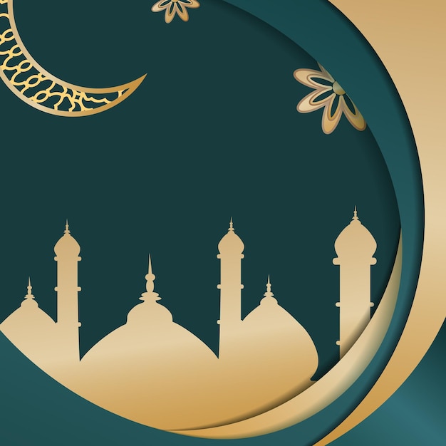 Vector vierkante achtergrond voor islamitische feesten ramadan eid al fitr eid al adha enz.