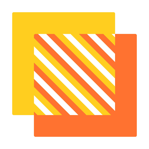 Vierkante figuren gele en oranje brochure element ontwerp