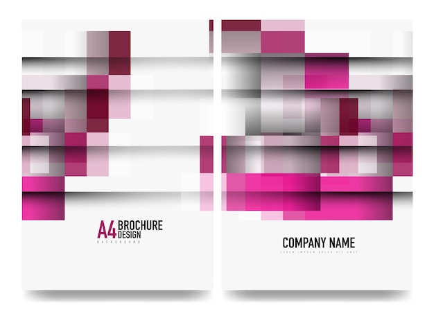 Vierkante zakelijke a4 brochure cover ontwerp flyer jaarverslag Vector achtergrond