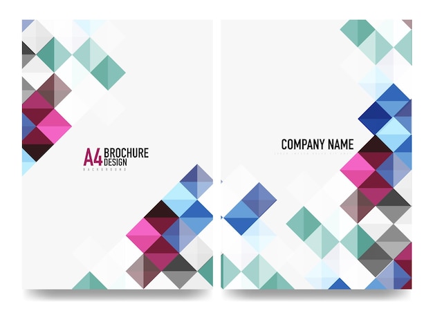 Vierkante zakelijke a4 brochure cover ontwerp flyer jaarverslag vector achtergrond