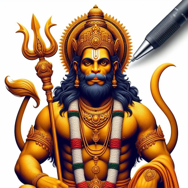 viert de geboorte van Heer Hanuman Gelukkige Hanuman Jayanti vector