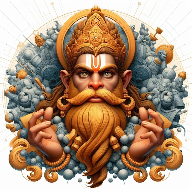 viert de geboorte van Heer Hanuman Gelukkige Hanuman Jayanti vector