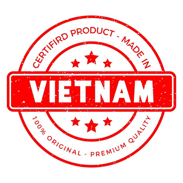 Vector vietnam country rubber stamp