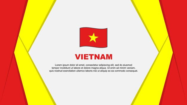 Vietnam Flag Abstract Background Design Template Vietnam Independence Day Banner Cartoon Vector Illustration Vietnam Background