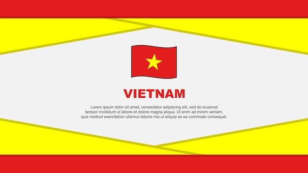 Vietnam Flag Abstract Background Design Template Vietnam Independence Day Banner Cartoon Vector Illustration Vietnam Vector