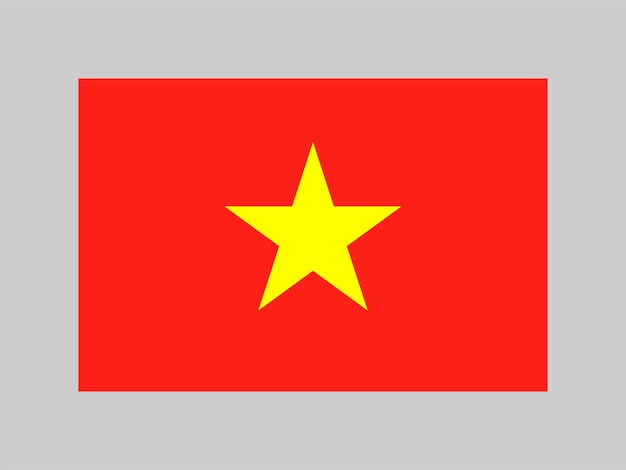 Vietnam flag official colors and proportion Vector illustration