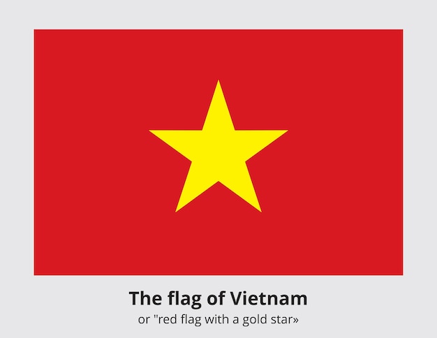Векторное знамя флага Вьетнама