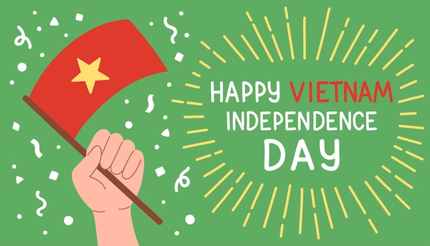 Vietnam independence day  vector illustration second September. Template for independence day poster