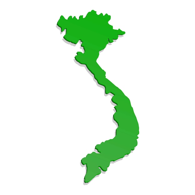 Иконка территории Вьетнама Мультфильм о векторной иконке территории Вьетнама для веб-дизайна, выделенной на белом фоне