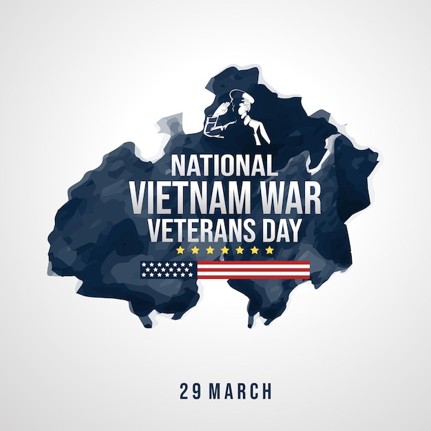 Vietnam war Remembrance day Vector illustration
